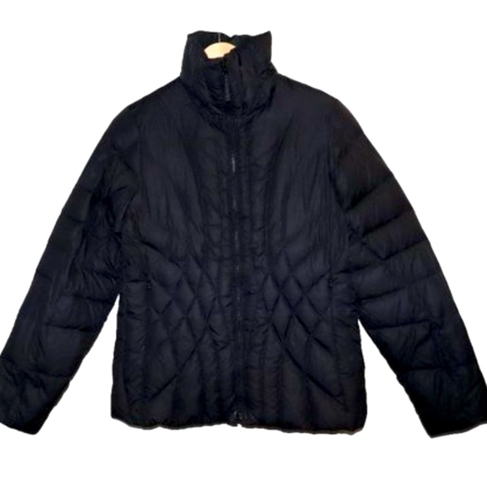 LL Bean Black Quilted Puffer Mid Weight Jacket